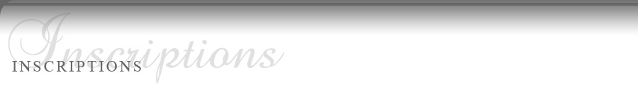 Inscriptions - Anthony & Preston Memorials